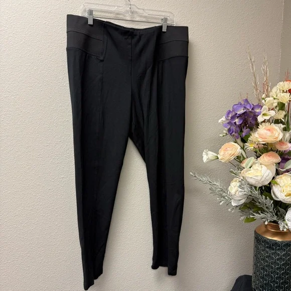 Cato Plus Size Black Stretch Pull-On Pants High Waist Slim Fit Work Casual 22W - Picture 1 of 6